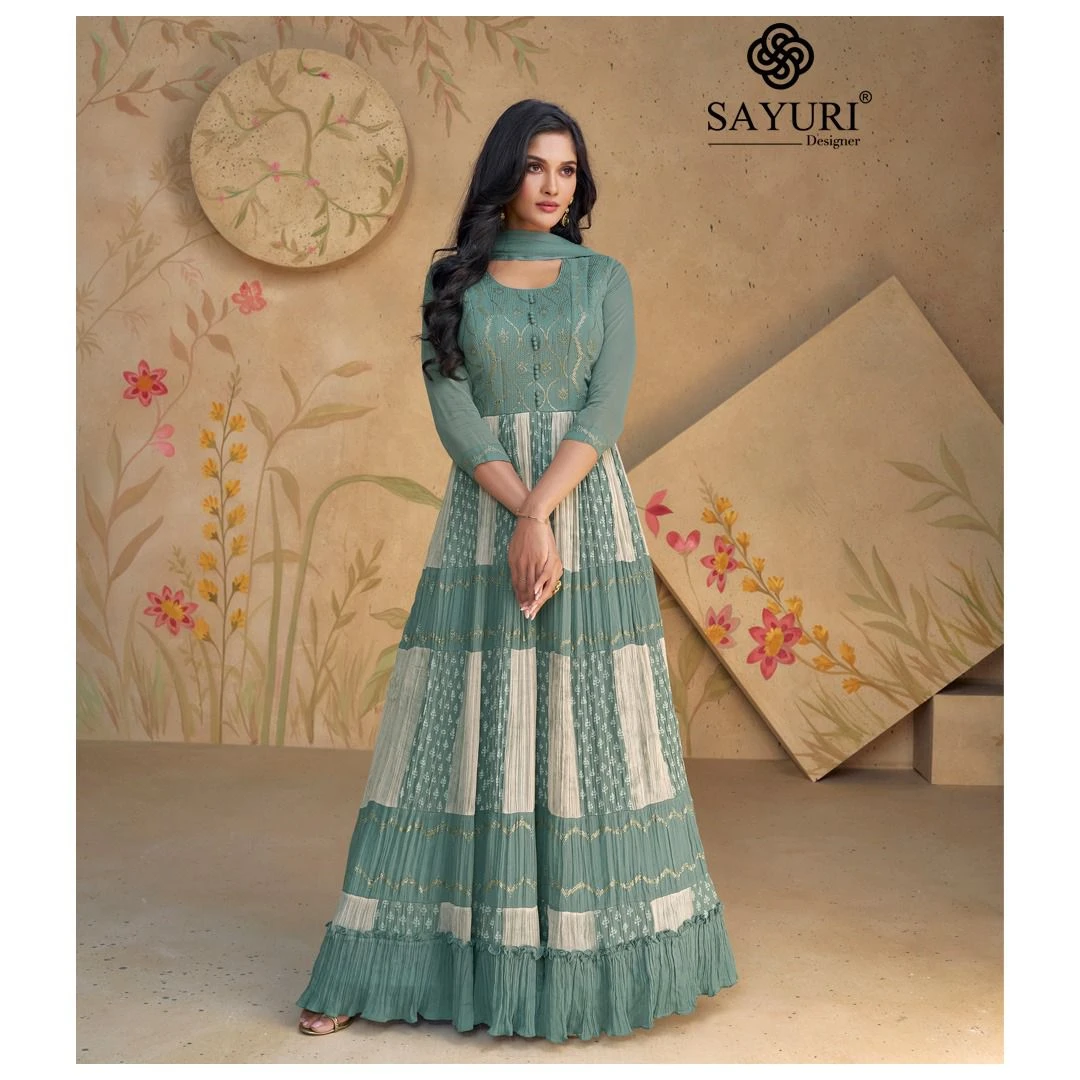 Sayuri Designer Floral Vol 2 Real Georgette Wholesale Designer Readymade Salwar Suit Catalog — Wholesale Salwar Suits, Sayuri Designer wholesale from Surat — view 3